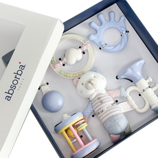 [백화점 선물포장] 압소바 티노 딸랑이세트 출산선물 백일선물, 견본색/FREE, 1개