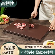 食品級PE抗菌防黴菜板家用塑料砧板商用案板廚房分色類刀板切菜板, 1個, 38x28x1cm