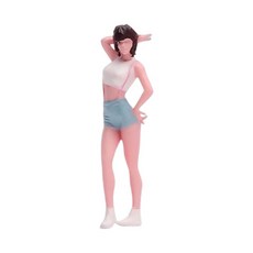 shangren 1:64 스케일 여성 피규어 인물 모형 사진 소품 디오라마 풍경 미니어처 피규어 장면 연출용 인물 모델, 2.75cm, 다채로운 색상, 수지