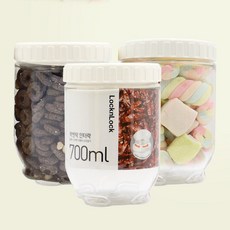 락앤락 강력한 밀폐력 인터락 냉장고 도어포켓 정리 보관용기 700ml, 3개, 1세트