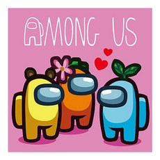 어몽어스 러브 보석십자수 미니이젤 20x20cm, 1개