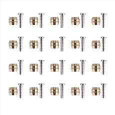 20Pcs 자전거 브레이크 올리브 황동 연결 삽입 키트 Shimano 유압 디스크 브레이크 호스와 호환용, 2개