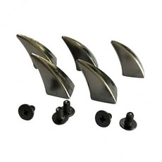 GHSHOP 2x5 조각 뿔 모양 나사 백 리벳 가죽 공예 그레이 용 스터드 스파이크, 합금, 회색