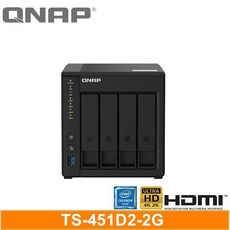 QNAP TS-451D2 4G/2G 4Bay NAS 網路儲存伺服器 Intel雙核 4K播放 (含稅公司貨), QNAP TS-451D2-2G