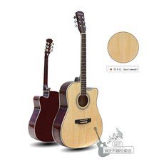 台灣Jazzy 民謠木吉他：全椴木、封閉式弦鈕, 1個, 41吋原木色,基本全配+調音器