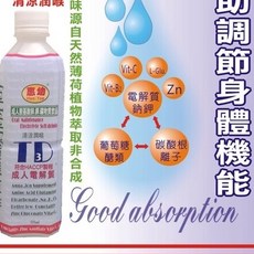 惠幼電解質飲品 成人鎂眠/幼小兒電解質飲品 LSORS A幼小寶寶飲品 TD3成人電解水, 1個, 成人檸檬電解質   500ml/瓶