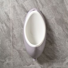 成人小便池掛牆式免打孔寶寶小便器男童大號家用男寶專用尿尿神器, 莫奈灰-不帶底座-（加厚版 成人適用）,無排尿管（有孔 需自配）