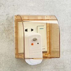 86型開關插座防水盒 戶外浴室電源蓋 螺絲款 銀灰色, 1個, 白色,一位 粘貼款 不含插座