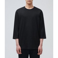 매장정품 무신사스탠다드 MUSINSA STANDARD 크루 넥 7부 티셔츠 [블랙] MM0TL5Z07-BK 539721