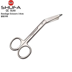 SHUFA 슈파 붕대가위 테이핑가위 14cm 의료용가위 (밴디지시저 / Bandage Scissors), 1개, 슈파 붕대가위 14cm