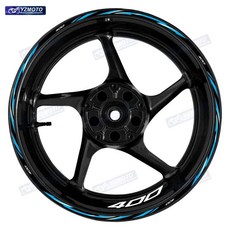 오토바이 전면 후면 휠 스티커 자동차 반사 허브 테이프 데칼, 1개, 8. NINJA400-015