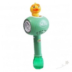 오리 캐릭터 손잡이형 자동 비눗방울 발사기 회전 분사 연속 버블 생성 장치 야외, 1개, 오리자동버블건