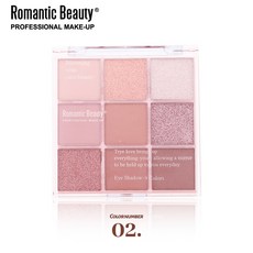 Romantic Beauty 九色眼影盤 啞光珠光大地色系, 1個, 銷售，購買等同默認公司免責聲明）