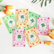 SANS 네잎클로버 생화 행운 코팅 부적, 5.승승장구