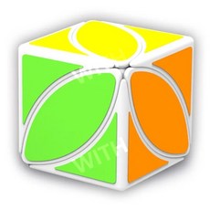 QiYi Mofangge 메이플 아이비 매직 큐브 트위스트 큐브 나뭇잎 라인 퍼즐 56mm 매직 큐브 교육 완구, 하얀, 1개