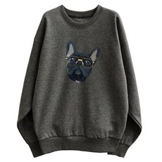 4K 太陽眼鏡鬥牛犬特殊雙面布大學T