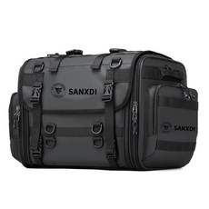 확장형 접이식 오토바이 뒷좌석 테일 백 대용량 방수 숄더 모토 투어링 리어 랙, 2. 검정색