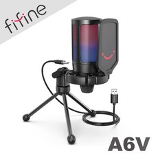 FIFINE A6V USB 心型指向電容式RGB麥克風