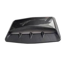 ABS 碳纖維汽車引擎蓋進氣口裝飾貼 汽車改裝機蓋 假出風口 引擎蓋裝潢風口 機蓋頭出氣口, 黑色, 1個