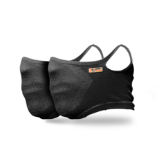 四季自行車面罩（短款）2P, 黑色, 2入