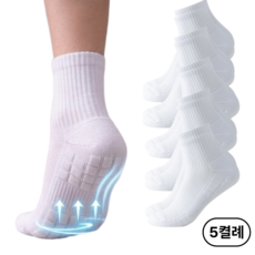 루아온 족저근막염 쿠션 스포츠 양말 5켤레