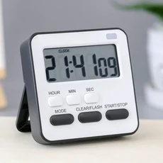 디지털 타이머 스톱워치 LCD 디스플레이 주방 계란 휴대용 전자 알람 실용적인 가정용 도구, 01 Black