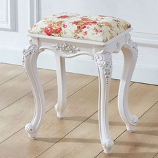 유럽풍의자 엔틱의자 스툴 르네상스 피아노 무채색사각스툴43cm 의자 스툴 화장대, G. 은색으로 칠해진 큰 붉은 꽃 벨벳높이 4, G. 은색으로 칠해진 큰 붉은 꽃 벨벳높이 4