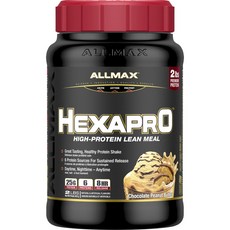 ALLMAX Hexapro 高蛋白瘦小麥蛋白補充劑巧克力花生醬, 1個, 907克