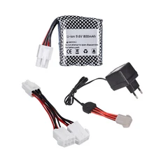9.6V 배터리 충전기 S911 9115 9116 S912 RC 자동차 업그레이드 예비 부품 이중 케이블 새 이온 800mah 16500, 노란색