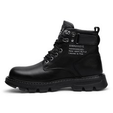 키높이 남자 가죽 앵클 부츠 보온하다 men's boots B02Z