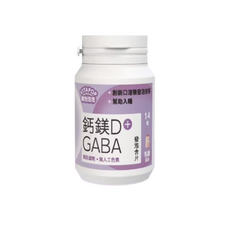 松瑞製藥 鈣鎂D GABA 發泡含片(乳酸風味) 補充鈣質、鎂、維生素D 幫助入睡, 1個, 14顆