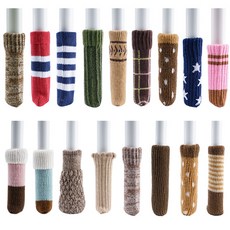 클라드카카 의자발커버 식탁의자다리커버 의자양말 34종, 04.체크브라운4P