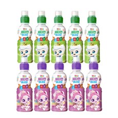 캐치티니핑 멀티비타민 미네랄 음료수 오로라 포도5개+왕자 파인애플5개, 10개, 200ml