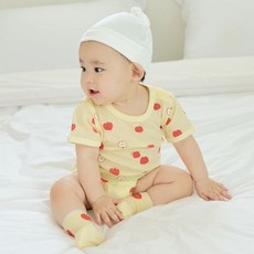 탑텐키즈 공용 유아 코튼 메쉬 반소매 바디수트 2PACK MKF5UI3305