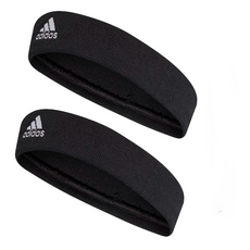 adidas 愛迪達 運動頭帶 2入, 黑色系