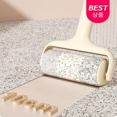 살림장인 테이프 클리너 고양이털 돌돌이 사선컷팅 끈끈이 롤러 브러쉬 + 리필 8P, 1개