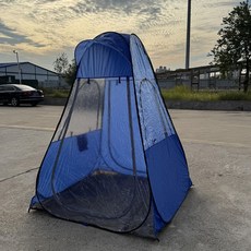 2인용 원터치 밀리터리 낚시텐트 방풍 방수 야외 간이, 기본 사용 인원, 방한 블루 2인용
