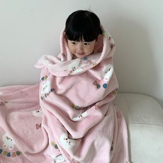돗투돗 코지 밍크 극세사 아기 블랭킷 겨울 담요, 베이비바니(핑크)