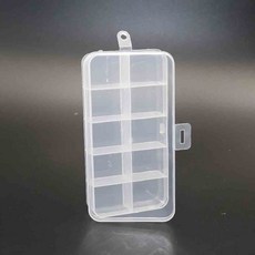 JanGoon 소품 정리 보관 미니 케이스 10칸 보관함/파츠/부품/낚시용품/네일용품, 1개