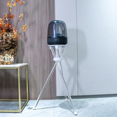 스피커 거치대 사운드스틱 전용 원목 받침대 디자인 인테리어 고정형 스탠드, 투명 흰색 345세대 72cm