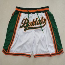NBA 저스트 돈 b0k 화이트 그린 포켓 볼 팬츠 반바지