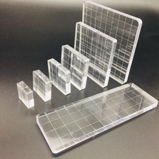 7pcs 높은 투명성 아크릴 블록 DIY 공예 씰 스탬프 스크랩북 앨범, 하얀색