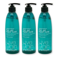 리브겐 프리미엄 헤어 젤 슈퍼 홀드, 450ml, 3개