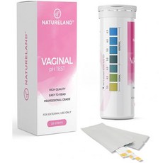 Natureland 여성 질염 pH 테스트기 스트립 질 건강, 20개 (1팩)