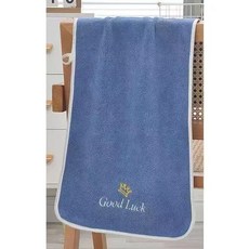加厚毛巾 洗臉 速乾 比純棉柔軟 吸水 男女學生成人洗澡巾 不掉毛 手巾, 1個, 加厚繡花毛巾【藍色】一條裝