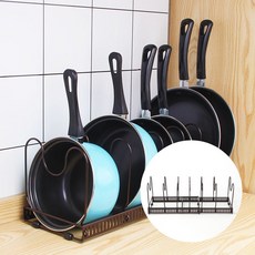 길이조절 6칸 프라이팬 정리대 싱크대정리대