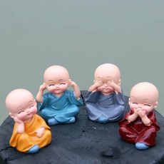 아트박스/와인앤쿡 불교용품 동자승 피규어 4종세트, 단품없음