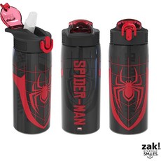 啵比小舖 Zak Designs 兒童吸管水壺 冷水瓶 防漏水設計 710ml, 1個, spider man