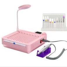 네일 진공 먼지 흡입 수집기 클리너 LED 램프 네일 드릴 펜 매니큐어 비트 젤 폴리시 제거용 3 in 1 98W