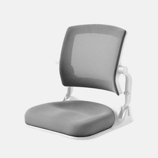 명작가구 VX201 바른자세 두꺼운방석 편안한 접이식 등받이 좌식의자, 그레이, 그레이화이트프레임+기본쿠션, 1개